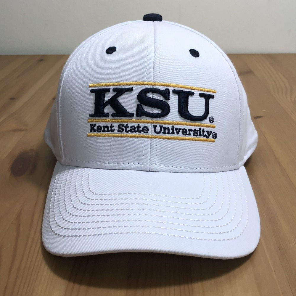Kent State University KSU The Game Spell Out Snapback Hat One Size White NCAA